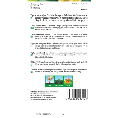 CUKINIA SORAYA Wczesna Plenna nasiona